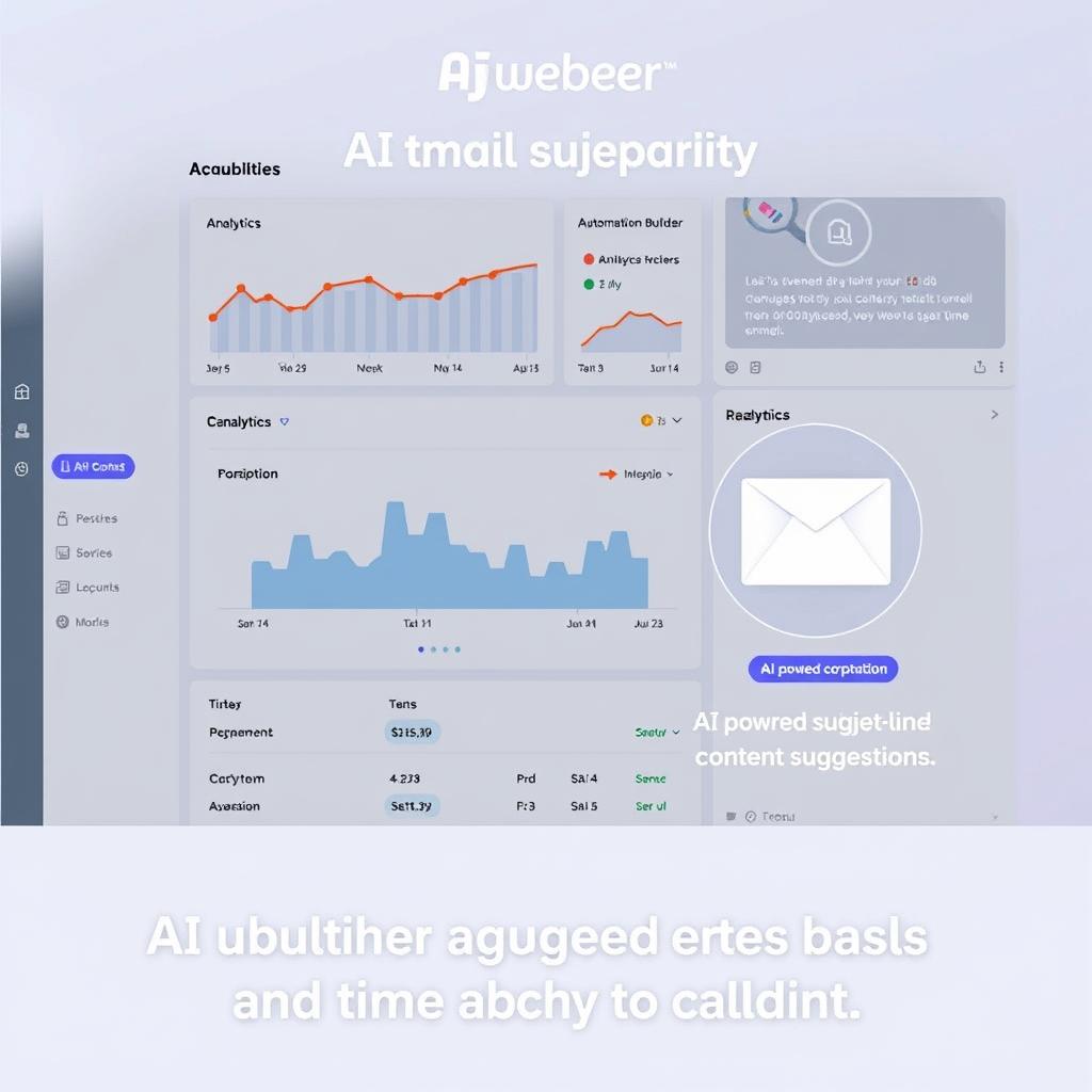 AWeber's AI email marketing dashboard with analytics and automation tools