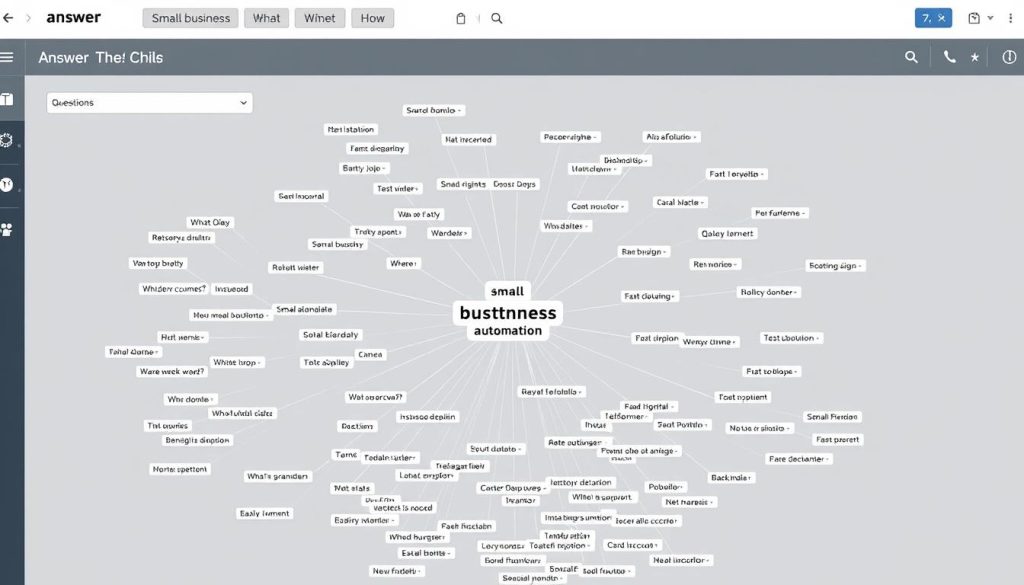 AnswerThePublic visualization showing keyword research for small business