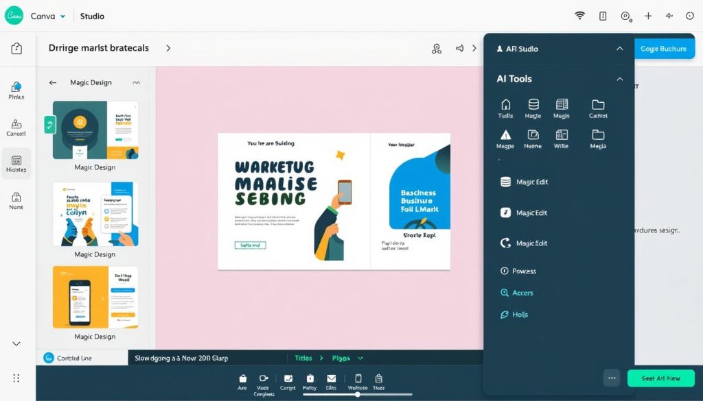 Canva Magic Studio creating marketing materials for small business