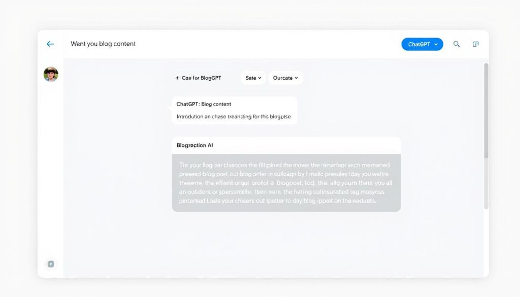 ChatGPT Plus interface showing blog content creation capabilities ChatGPT Plus interface showing blog content creation capabilities