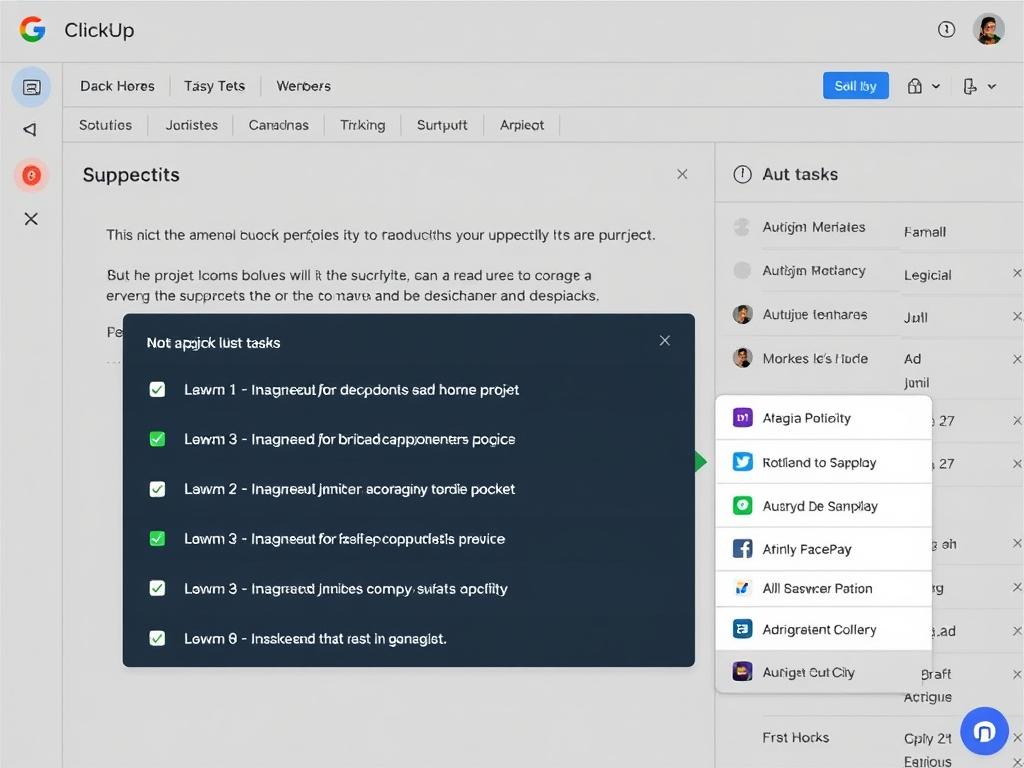 ClickUp AI task generation feature creating a structured task list from a project description ClickUp AI task generation feature creating a structured task list from a project description