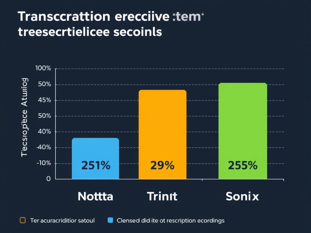Comparison of transcription accuracy for clear audio recordings Comparison of transcription accuracy for clear audio recordings
