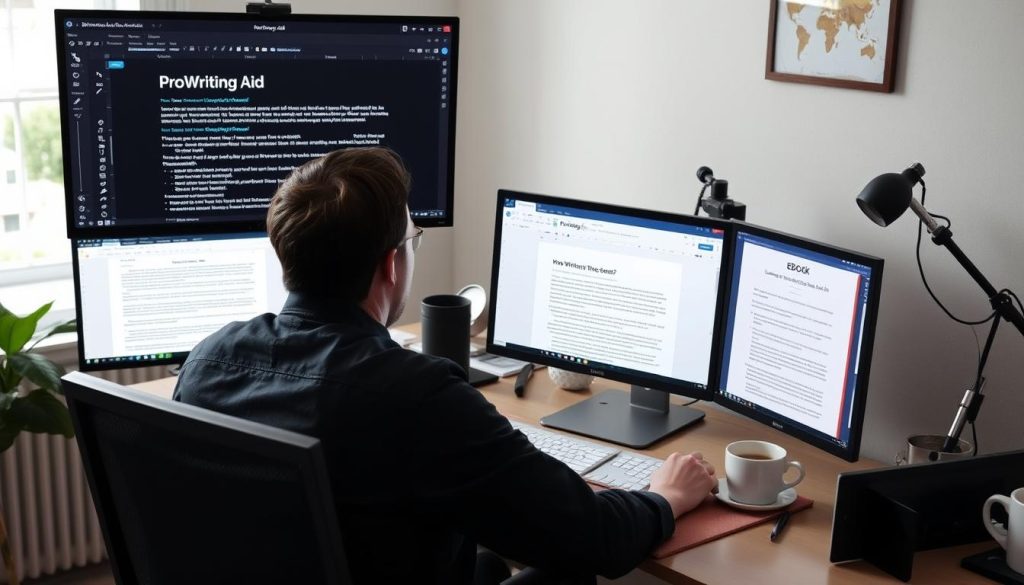 Content creator working with ProWritingAid on multiple projects