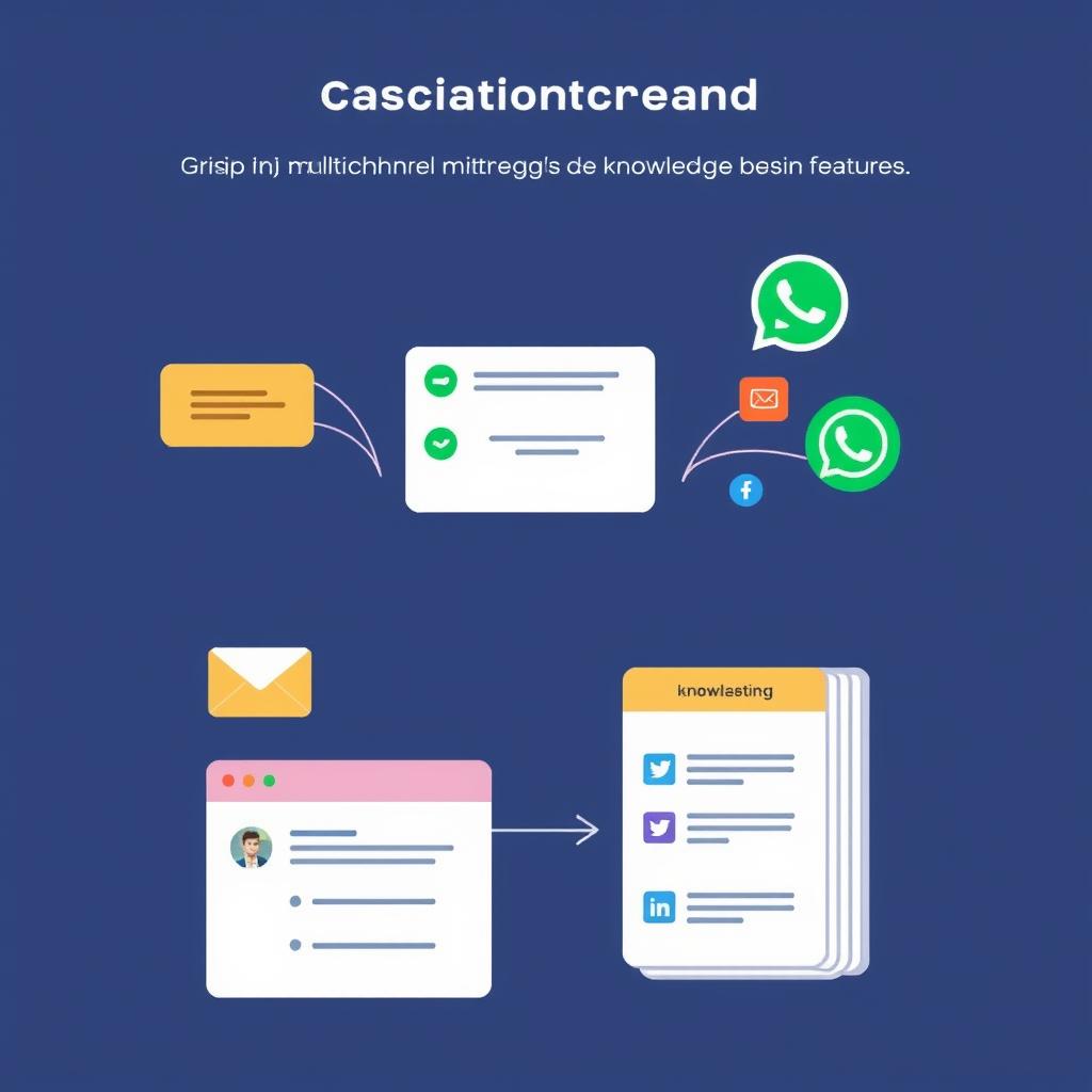 Crisp platform strengths illustration showing multichannel messaging and knowledge base features