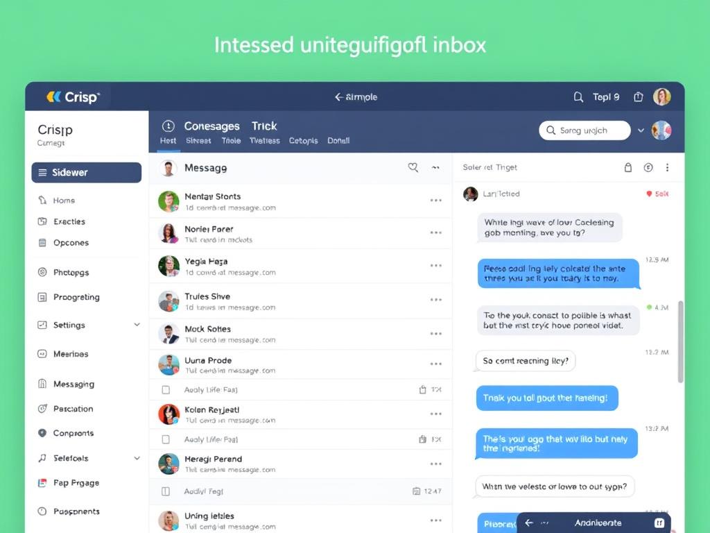 Crisp user interface showing unified inbox and messaging features