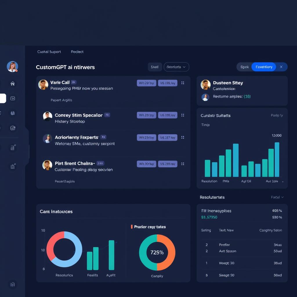 CustomGPT.ai being used for customer support with a support agent dashboard