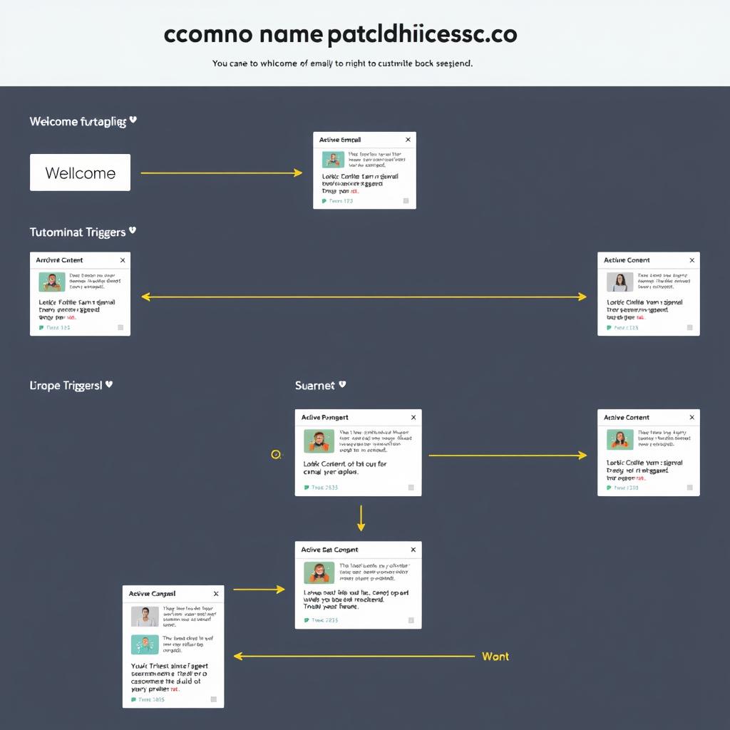 Customer onboarding email sequence showing welcome and tutorial emails