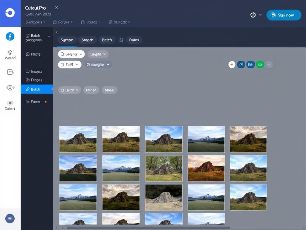 Cutout.Pro's batch processing interface showing multiple images being processed simultaneously Cutout.Pro's batch processing interface showing multiple images being processed simultaneously