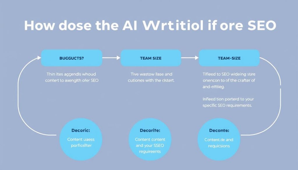 Decision flowchart for choosing the best AI writing tool for SEO based on different needs Decision flowchart for choosing the best AI writing tool for SEO based on different needs