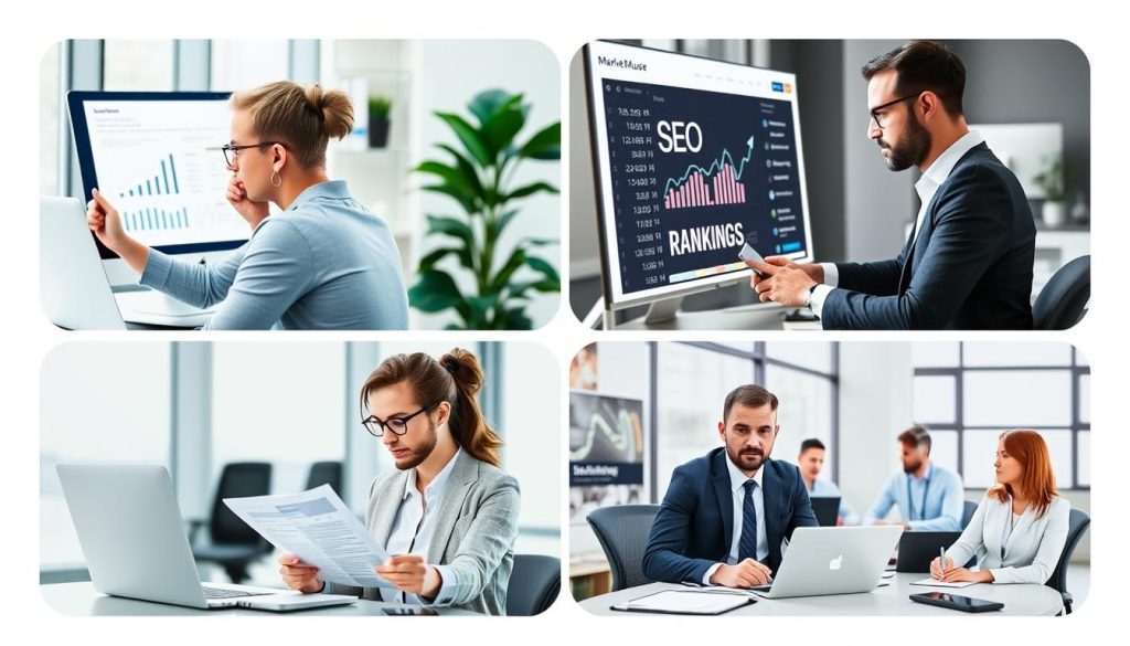 Different types of professionals who benefit from using MarketMuse