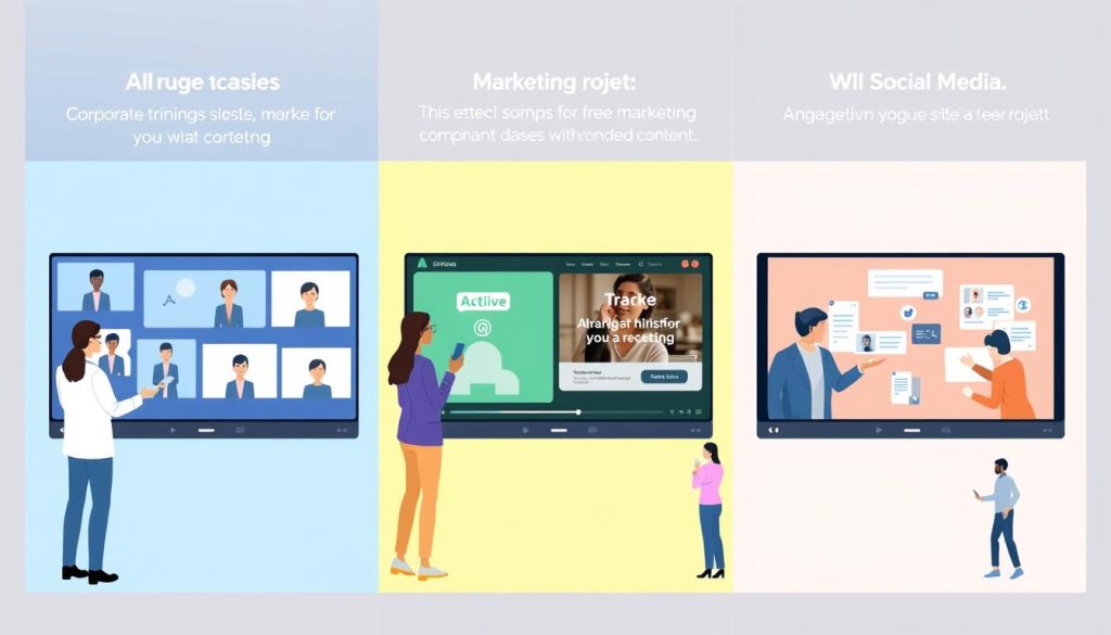 Different use cases for AI video avatars across corporate training, marketing, and social media