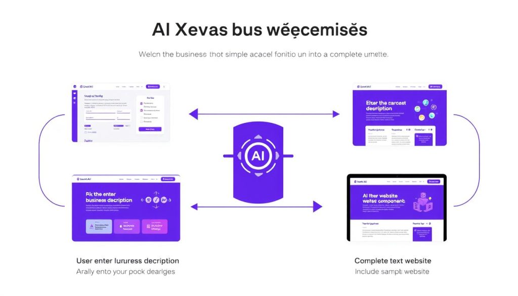 Durable AI's website generation process showing AI creating a complete website from a business description