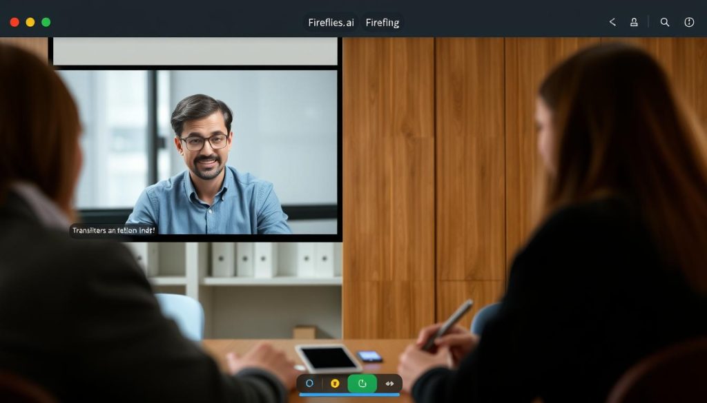 Fireflies.ai being used in a sales meeting scenario