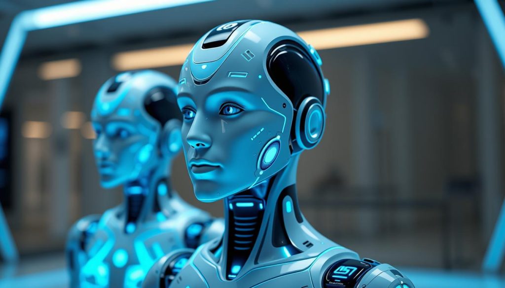 Futuristic visualization of next-generation AI avatar technology with advanced features