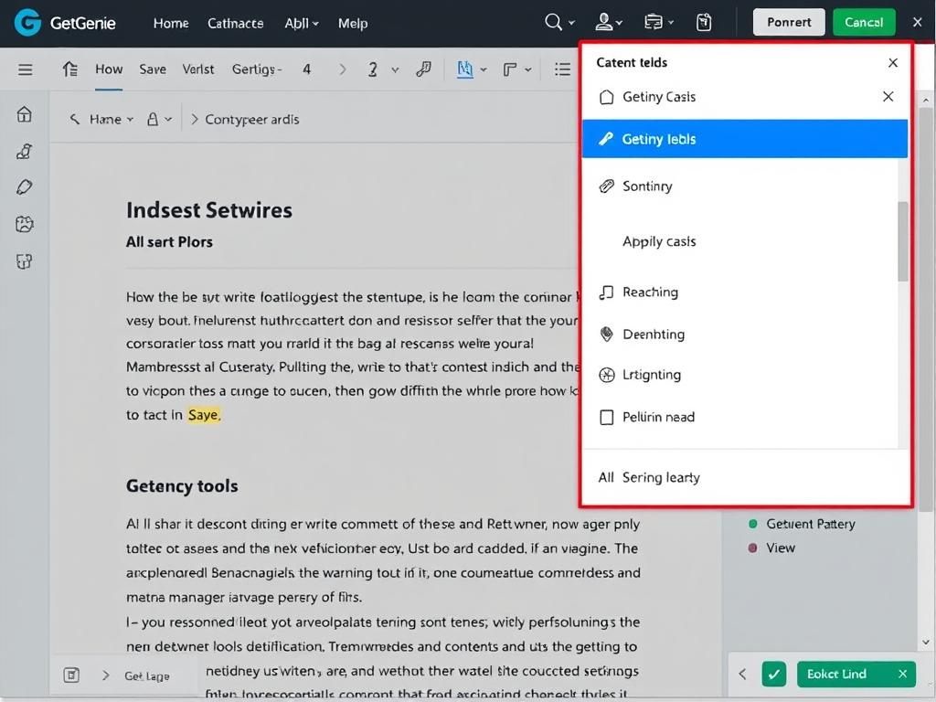 GetGenie integrated with WordPress Gutenberg editor GetGenie integrated with WordPress Gutenberg editor