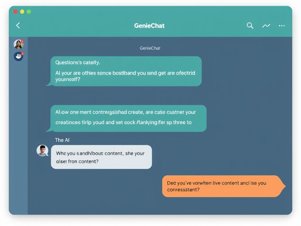 GetGenie's GenieChat interface showing conversation with AI assistant GetGenie's GenieChat interface showing conversation with AI assistant