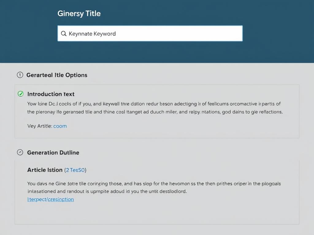 GetGenie's One-Click Blog Generator interface with keyword input and generated content GetGenie's One-Click Blog Generator interface with keyword input and generated content
