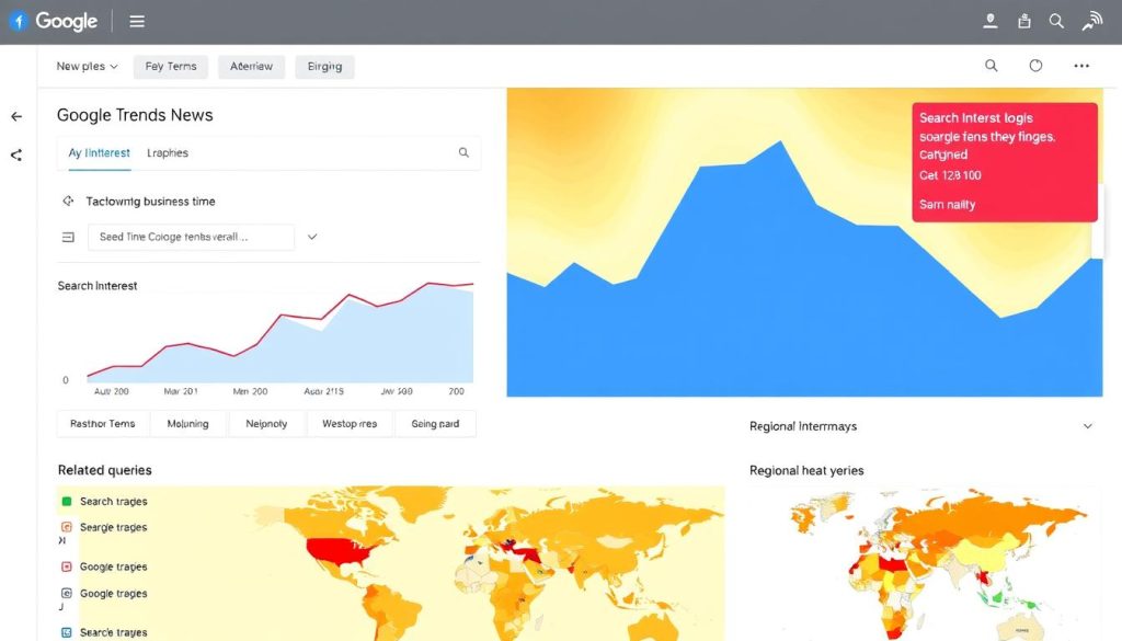 Google Trends showing market research for small business niche