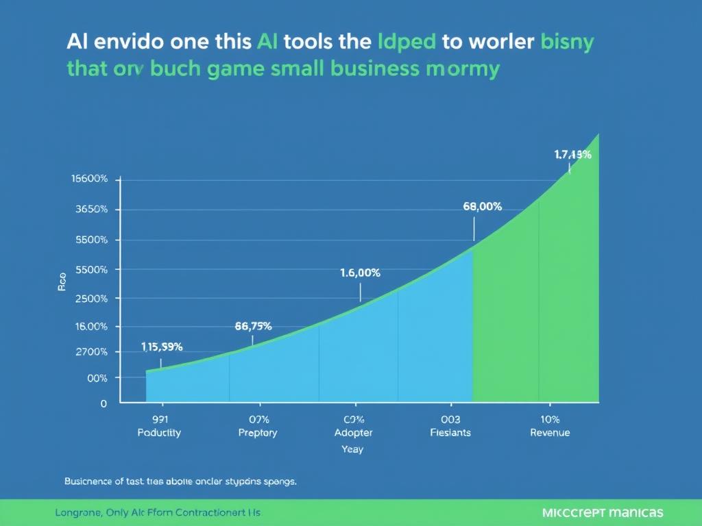 Graph showing small business growth with AI adoption