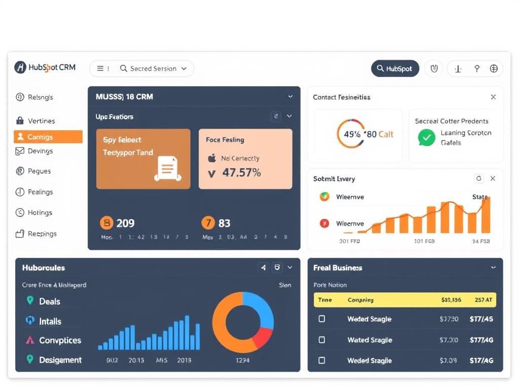 HubSpot CRM free version for small businesses showing the main dashboard