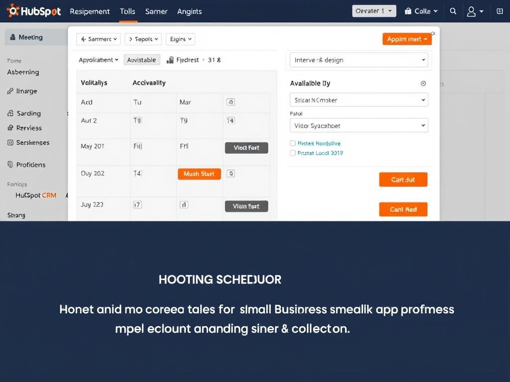 HubSpot CRM free version meeting scheduler interface for small businesses