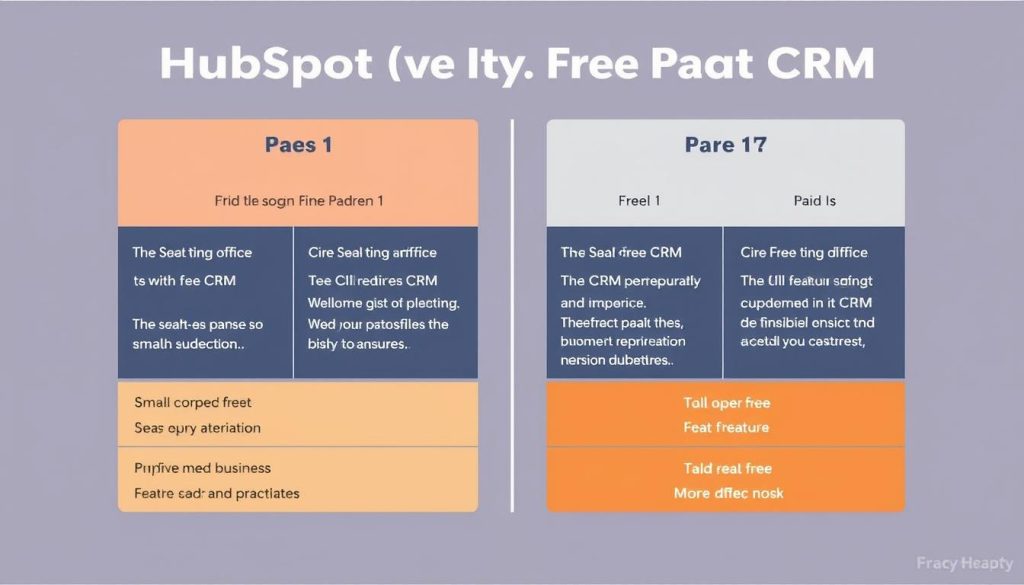 HubSpot CRM free version vs paid plans comparison for small businesses
