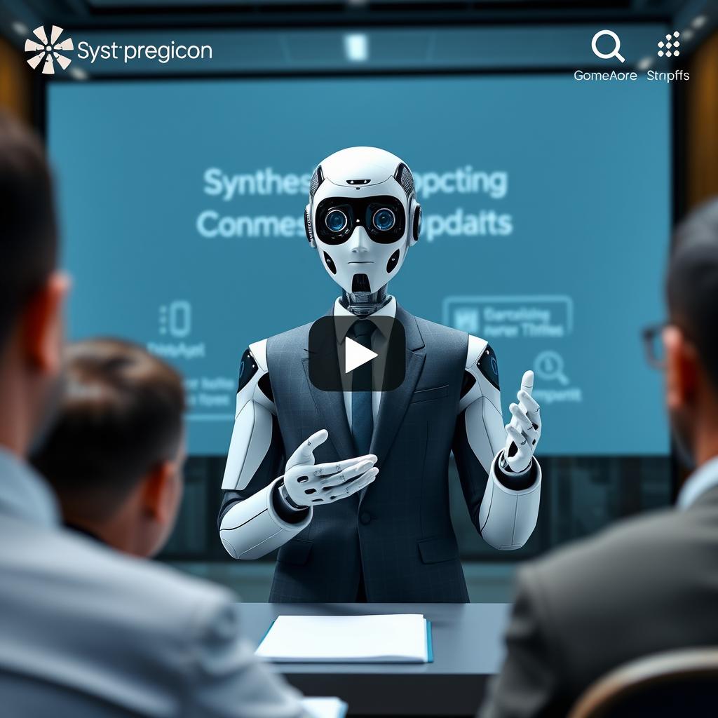 Internal communications video created with Synthesia AI