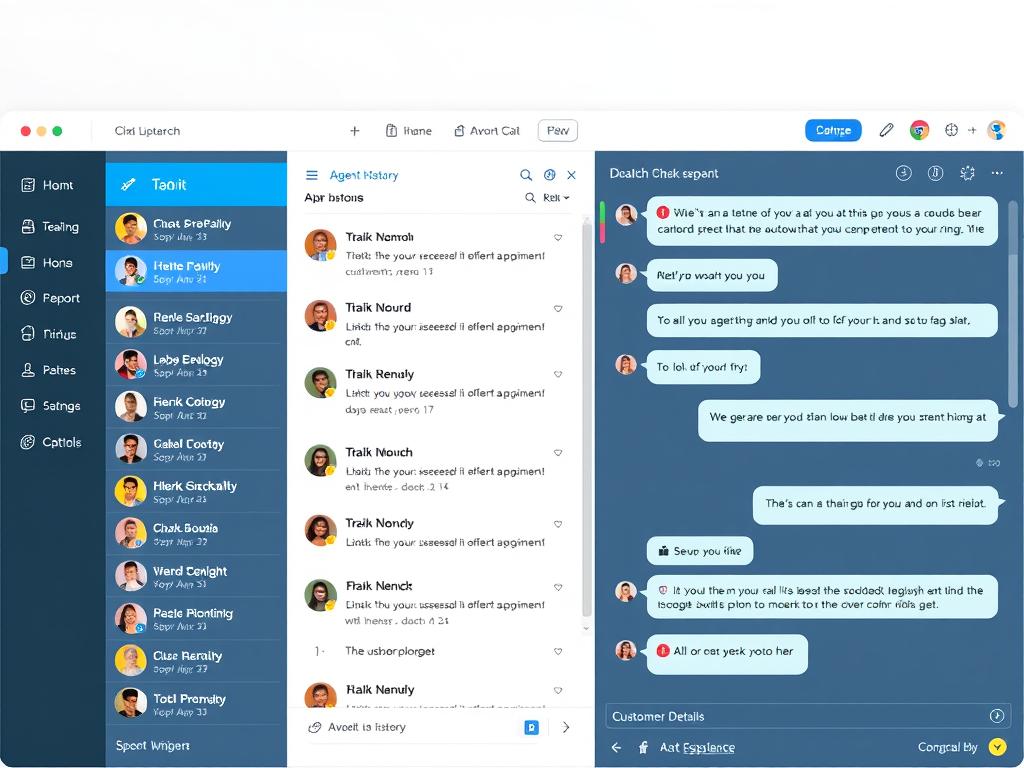 LiveChat user interface showing agent workspace and customer interactions