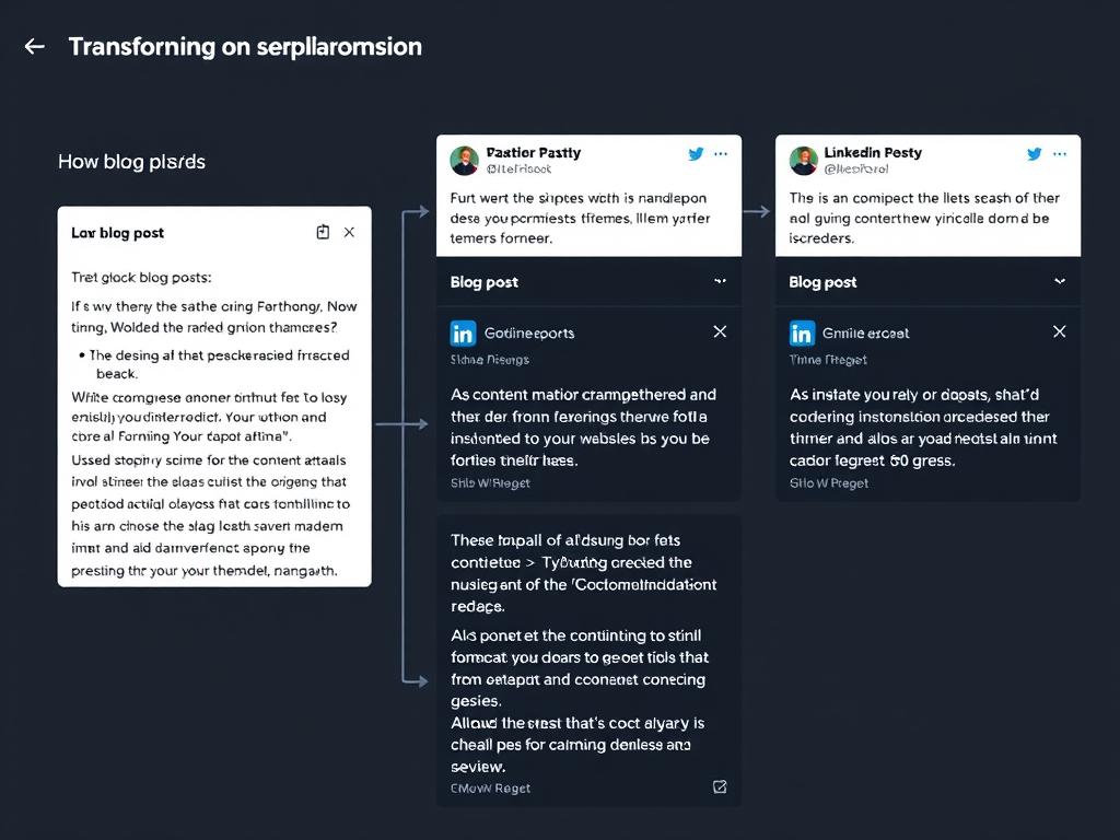 LongShot AI Content Repurposing feature showing social media transformation