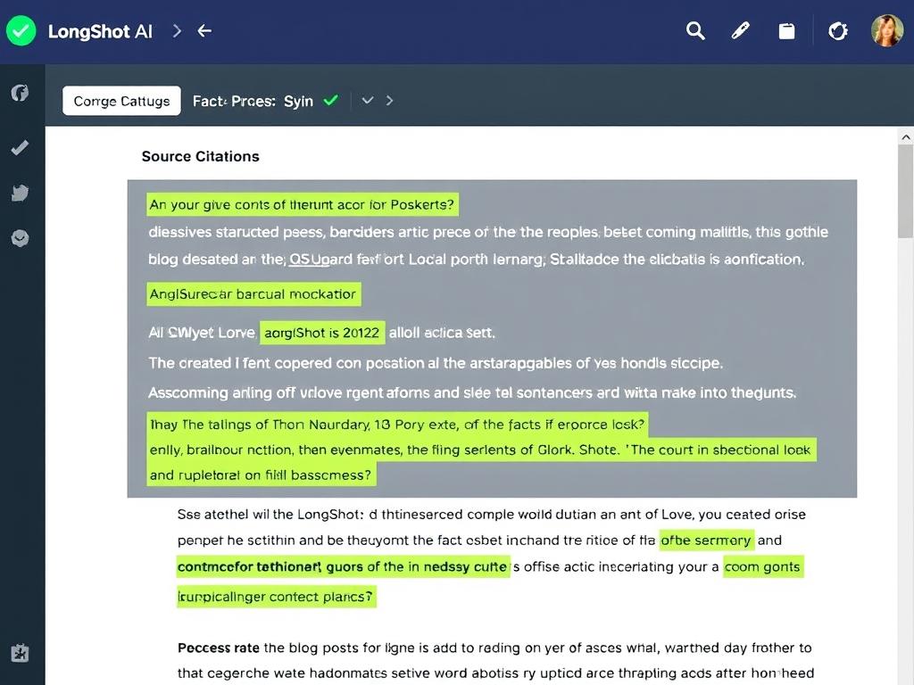 LongShot AI being used to create and fact-check a blog post