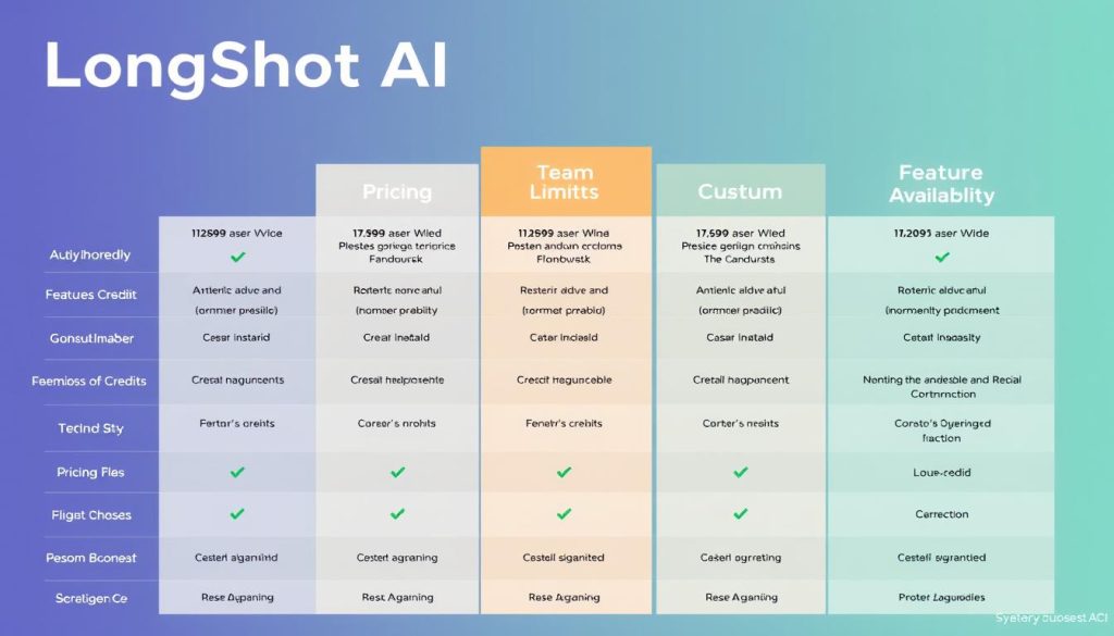 LongShot AI pricing plans showing different tiers and features