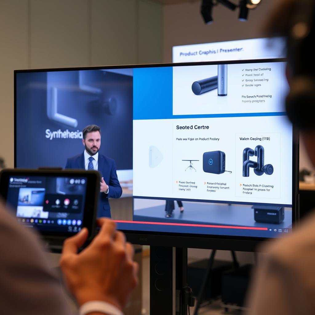 Marketing video created with Synthesia AI video technology