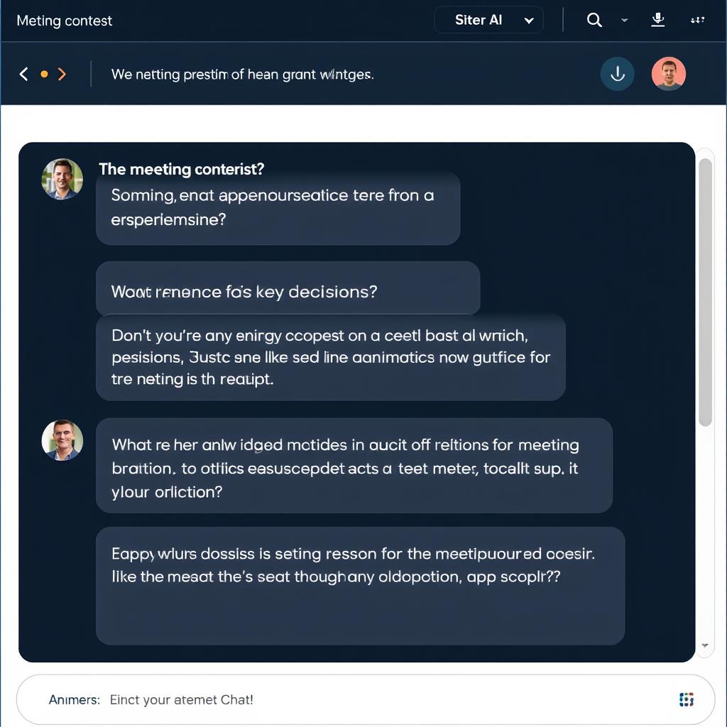 Otter.ai AI Chat feature answering questions about meeting content