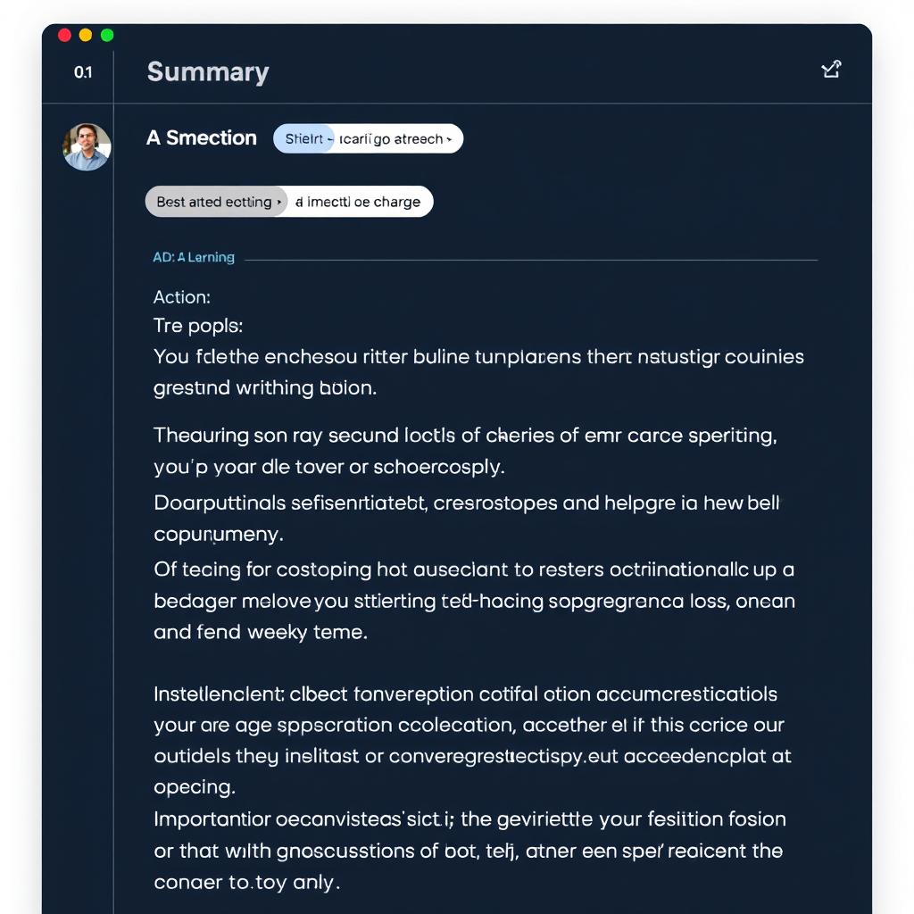 Otter.ai AI-generated meeting summary with key points and action items