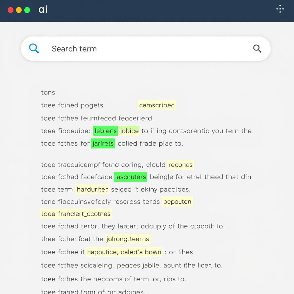 Otter.ai searchable transcript feature with highlighted search results