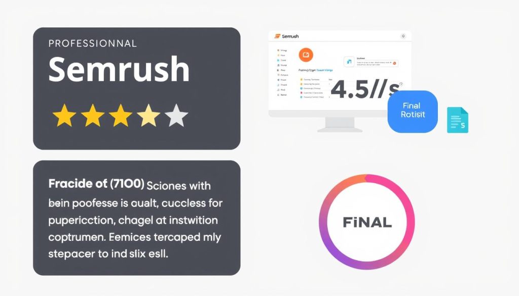 Overall Semrush rating and recommendation summary