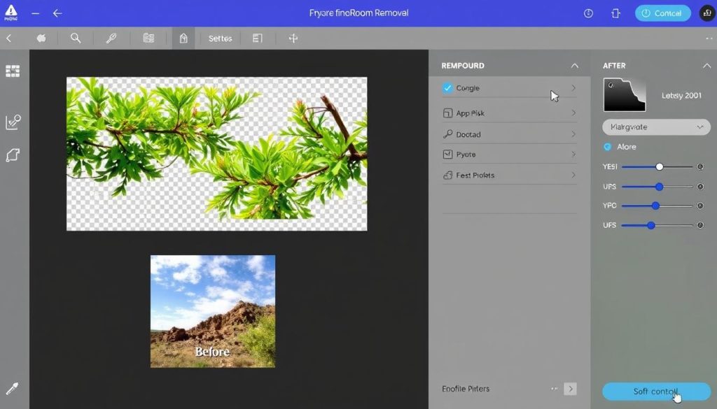 PhotoRoom interface showing background removal and editing capabilities PhotoRoom interface showing background removal and editing capabilities