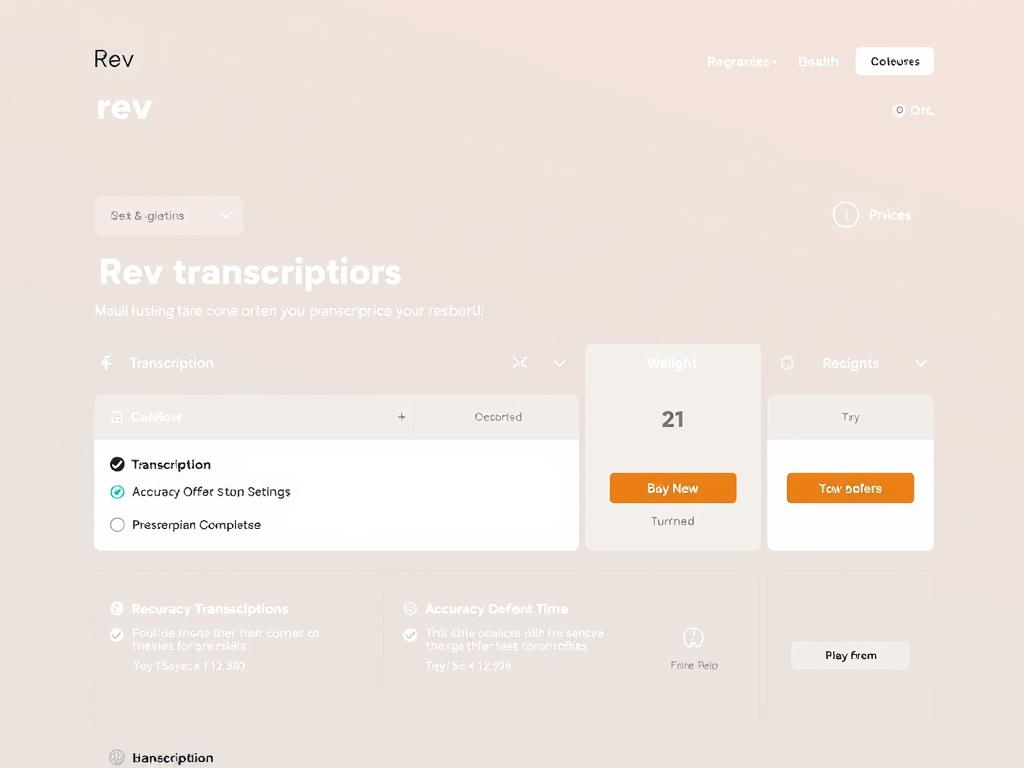 Rev transcription service interface showing human transcription options