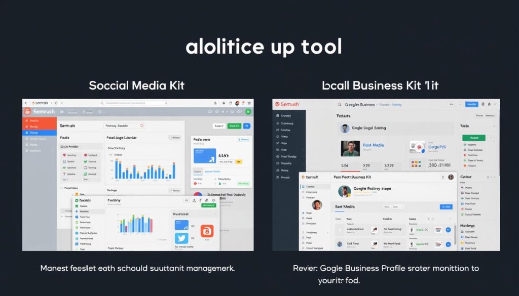 Semrush additional toolkits overview showing Social Media and Local Business features