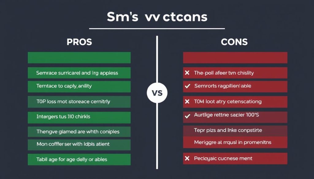 Semrush pros and cons visual comparison
