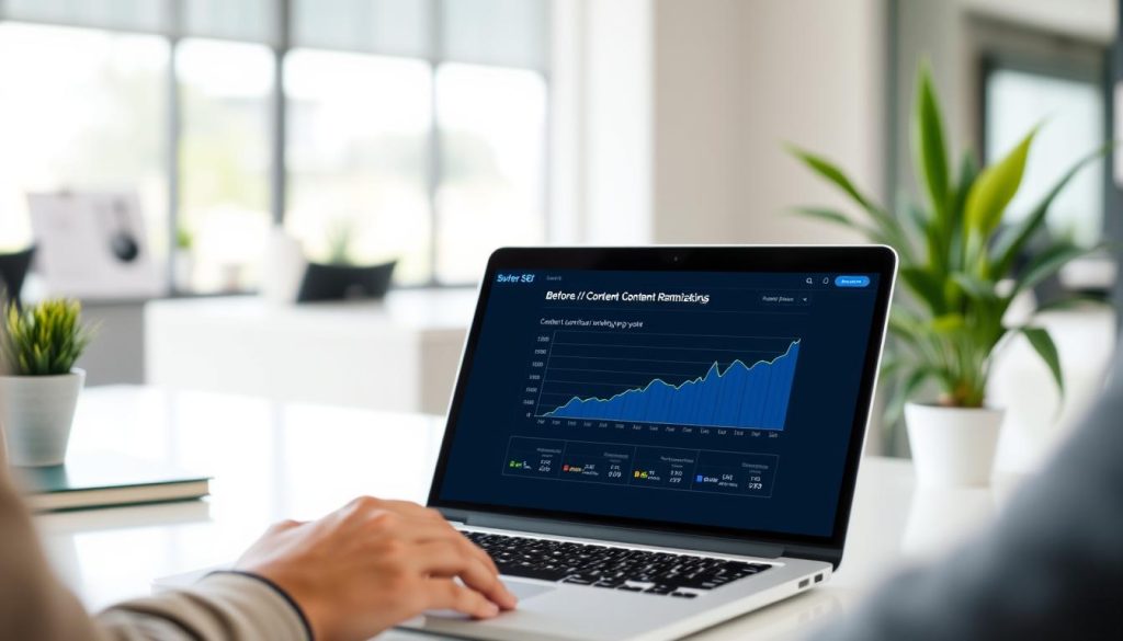 Surfer SEO being used to optimize content with visible results