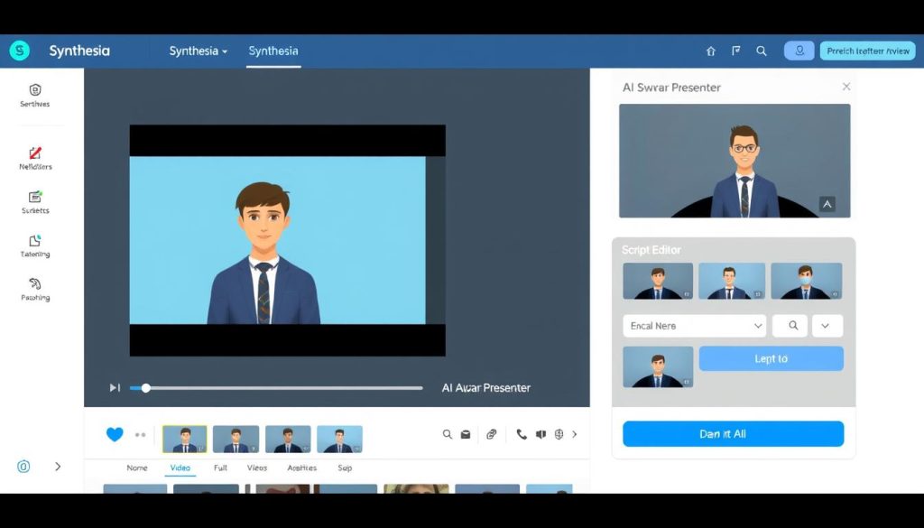 Synthesia AI video creation for small business training