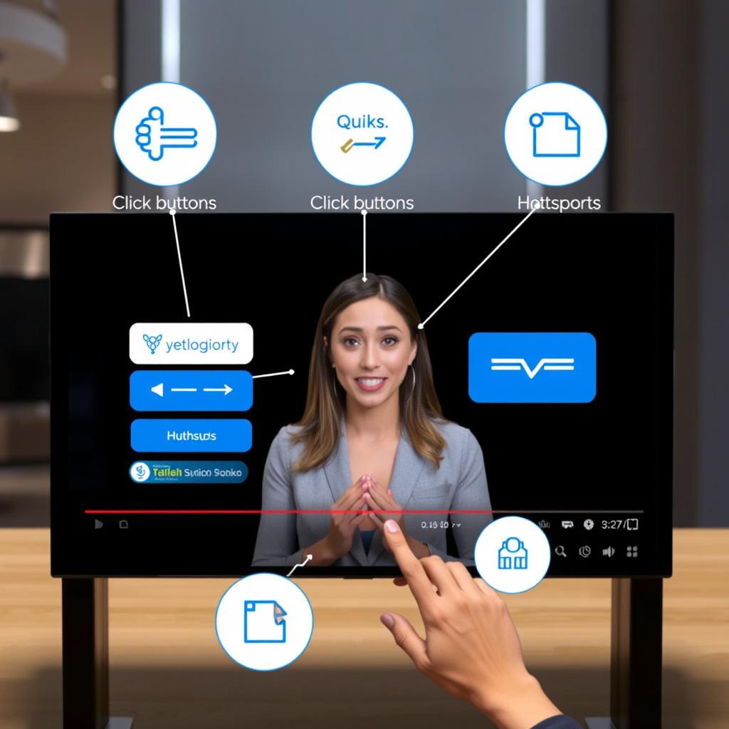 Synthesia AI video with interactive elements