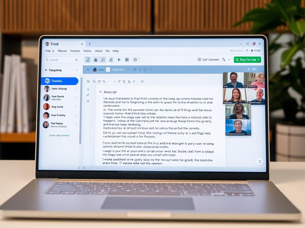 Trint transcription platform showing editing and collaboration features