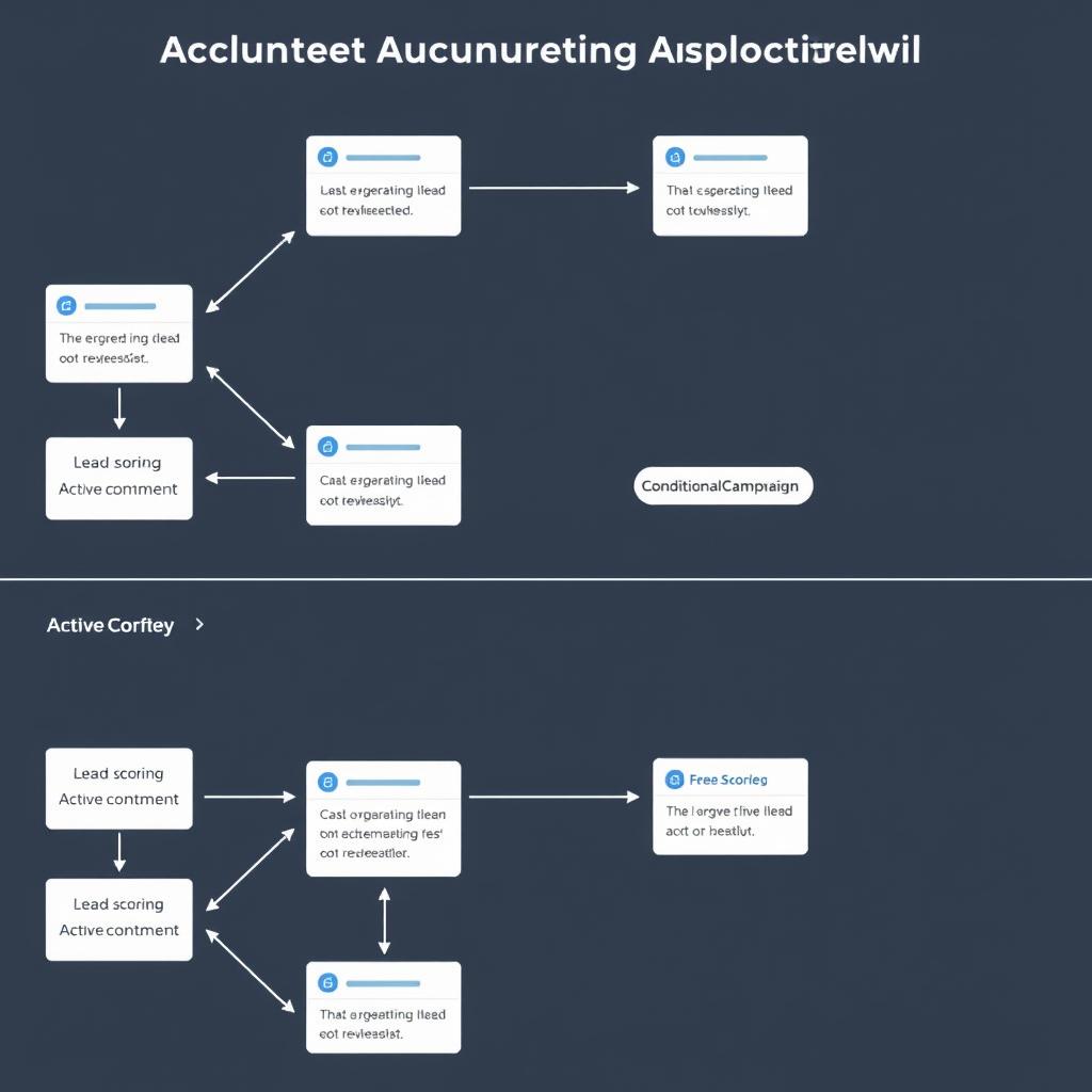 Visual representation of a lead nurturing automation workflow in ActiveCampaign