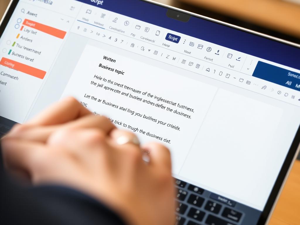 Writing a script in Synthesia AI video editor