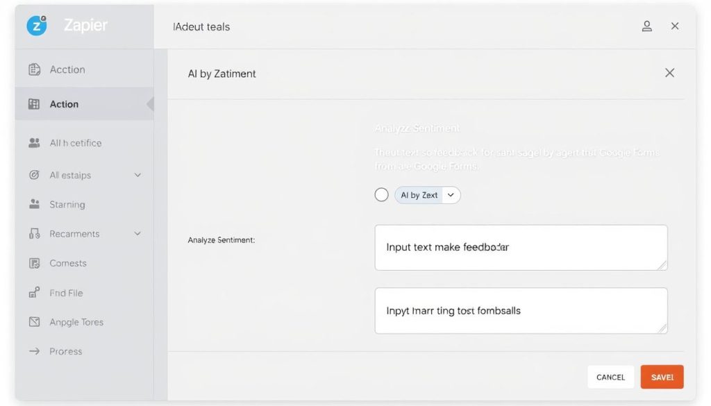 Zapier AI action configuration for sentiment analysis Zapier AI action configuration for sentiment analysis