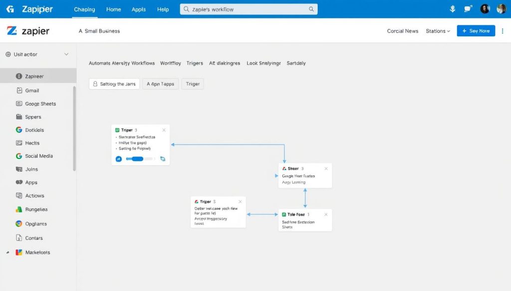 Zapier automation workflow for small business tasks