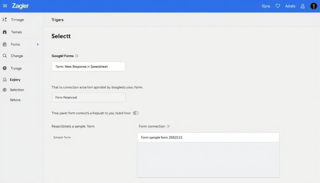 Zapier trigger configuration for Google Forms Zapier trigger configuration for Google Forms