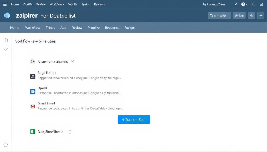 Zapier workflow review and activation screen Zapier workflow review and activation screen